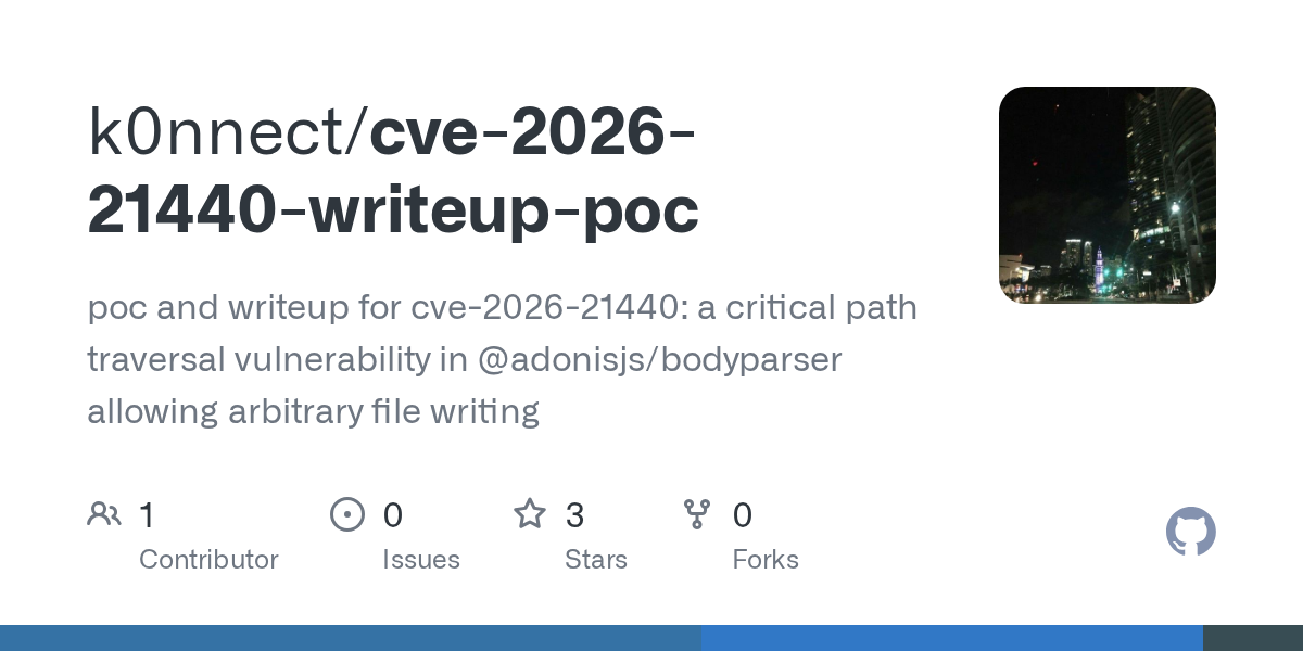 CVE-2026-21440: Path Traversal to RCE in AdonisJS